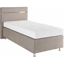 Westfalia Schlafkomfort Boxspringbett, wahlweise mit LED-Beleuchtung, beige