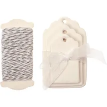 Glorex  Papier-Etiketten Anhänger 5-8 x 3-5cm 15 Stück