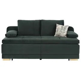 INOSIGN Schlafsofa »Berlin«, Dauerschläfer mit Boxspringfederung, Bettfunktion und Bettkasten grün
