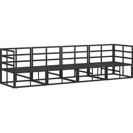 vidaXL Garten-Sofa-Set 4-tlg. schwarz
