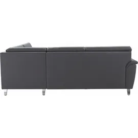 sit&more Ecksofa SIT & MORE "Texel L-Form", grau (fango), B:250cm H:87cm T:201cm, Kunstleder SOFTLUX;Luxus-Microfaser (100% Polyester), Sofas, Ecksofa, mit Federkern, wahlweise mit Bettfunktion und Bettkasten