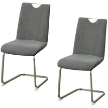 Hti-Living Schwingstuhl Polyester grau 2er Set