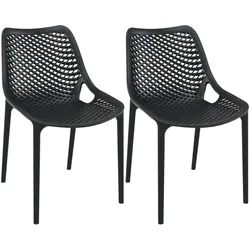 CLP 2er Set Stühle Air schwarz