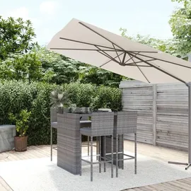vidaXL Gartenbar-Set 5-tlg. Grau
