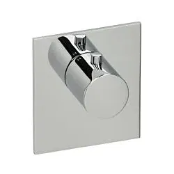 Herzbach Logic XL Fertigmontageset 11.500100.2.01 für Einzel-Thermostat-Modul, 110x100mm, chrom