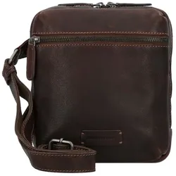 Jack Kinsky Porto Umhängetasche Leder 20 cm mokka