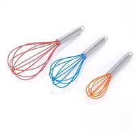 MSV Schneebesen Rührbesen aus Silikon & Edelstahl, 3er Set