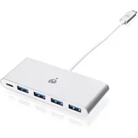 IOGEAR USB Hub, Power Delivery, USB-C 3.0 auf 4 Port USB-A hub, für MacBook, MacBook Pro, Mac Mini, iMac, Surface Pro, Chromebook