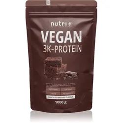 nutri+ Vegan 3K Proteinpulver veganes Protein Geschmack Chocolate Brownie 1000 g
