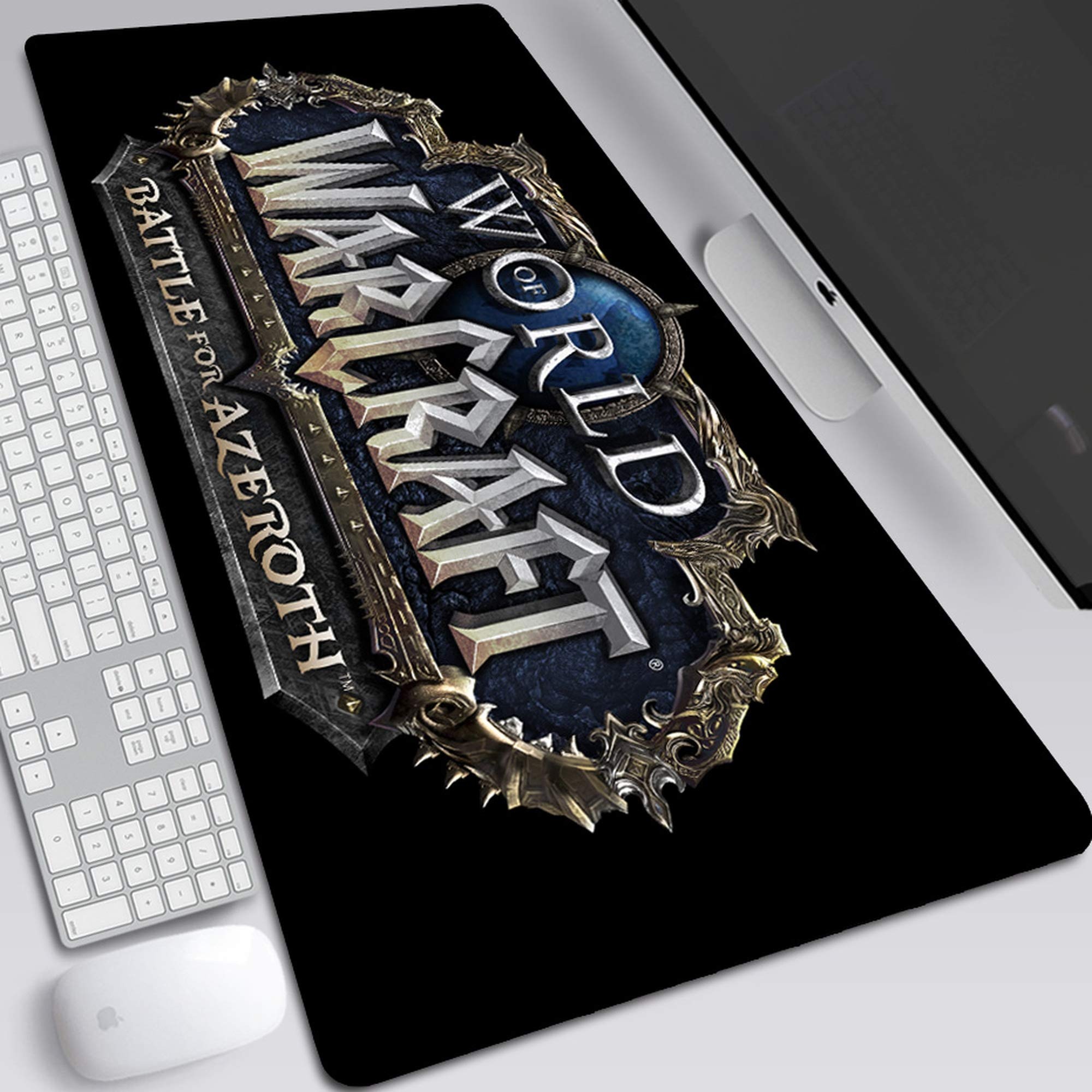 BILIVAN World of Warcraft Battle um Azeroth Mauspad, übergroß, rutschfest, 700 x 300 x 3 mm, 19 Stück