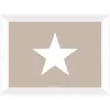 Geda Labels Tablett Stern in beige, - 41x30x5 | Gr.: onesize