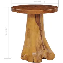 vidaXL Couchtisch Braun Teak 40 x 40 cm