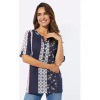 Sieh an! Kurzarm-Shirt in marine-erdbeere-bedruckt | Gr.: 38
