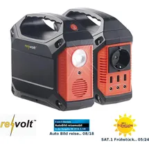 Revolt Powerstation mit 60-W-Modul, 155 Wh, 230 V, 12 V, USB, 180 Watt