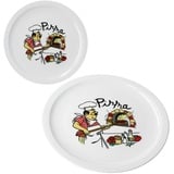 2er Set LUIGI Pizzateller Ø 30,5 cm mit Küchenchef-Dekor - 162064