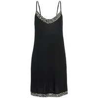 LASCANA Damen Negligé schwarz-weiß gemustert Gr.32/34