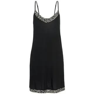 LASCANA Damen Negligé schwarz-weiß gemustert Gr.32/34