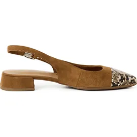 TAMARIS Damen Sling Pump mit Blockabsatz, braun, 38 EU