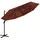 vidaXL Sonnenschirm mit Aluminium-Mast Ø 300 cm terrakottarot