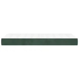 vidaXL Taschenfederkernmatratze Dunkelgrün 100x200x20 cm Samt