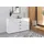 Rauch Möbel Glamour by Aditio Kombikommode, Kommode, Sideboard, Schubkastenkommode, 2-türig, 4 Schubkästen, Soft-Close, Farbe Hochglanz Weiß/Alpinweiß, 140x81x42cm