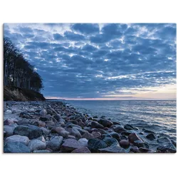 Artland Wandbild »Steine an der Küste der Ostsee«, Küste, (1 St.), als Leinwandbild, Wandaufkleber in verschied. Größen Artland Farbe Bild(er): blau