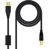 NANOCABLE USB-A auf USB-B 50 m Schwarz