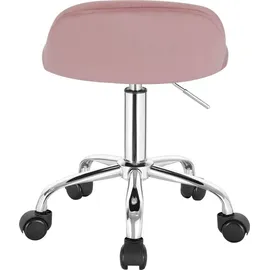 Woltu Bürohocker Kunstleder Rosa