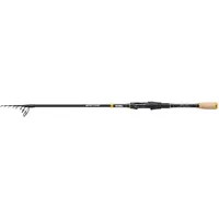Mitchell Epic MX2 Tele Spinnrute | Teleskopische Carbon Angelrute für das Süßwasser & Raubfischangeln | Leichte reisefreundliche Rute für Hecht, Barsch & Köderfischen | Schwarz/Gold, 1.2m, 5g
