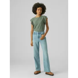 Vero Moda Vmtassa Sl Frill Top Noos Grün L