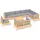 vidaXL Garten-Lounge-Set 11-tlg. grau
