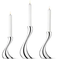Georg Jensen Kerzenleuchter Cobra Edelstahl Silber