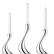 Georg Jensen Kerzenleuchter Cobra Edelstahl Silber