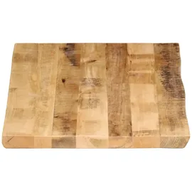 vidaXL Tischplatte mit Baumkante 110x60x2,5 cm Raues Mango Massivholz
