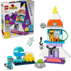 LEGO DUPLO 10422 3-in-1-Spaceshuttle für viele Abenteuer, Weltraum-Spielzeug