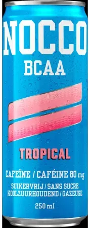 Nocco BCAA Tropical Koffein 180mg Kohlensäurehaltiges Getränk Ohne Zucker 12x250ml