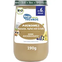 Erdbär Freche Freunde Freche Freunde Abendbrei Banane, Apfel mit Grieß ab dem 6.Monat