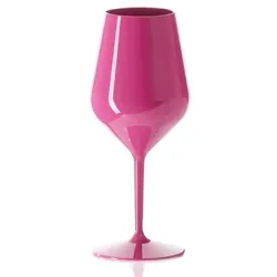 36 Mehrweg Wein Cocktail Gläser Spritz pink rosa fuchsia Tritan 470ml Wiederverwendbar Kunststoff unzerbrechlich