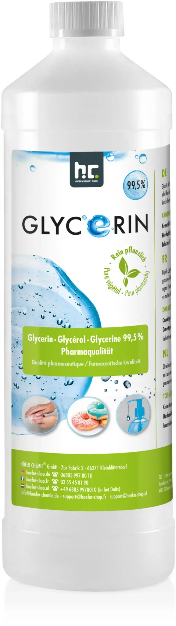 1 L Glycerin 99,5 % in Pharmaqualität