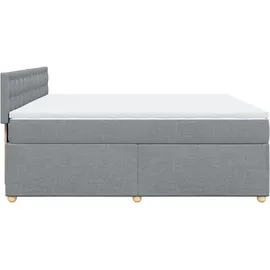 vidaXL Boxspringbett 180 x 200 cm Hellgrau