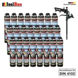 Brunnenschaum 24x 750ml Bauschaum 1x Teflon Pistole Montageschaum Pistolenschaum