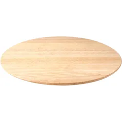 Servierbrett CONTINENTA, braun (holzfarben), B:46cm H:3,5cm L:46cm Ø:46cm, Holzwerkstoff, Schneidebretter, Gummibaumholz
