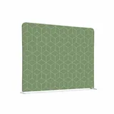 Showdown Displays Showdown Raumteiler Basic - 200-150 Doppel Hexagon - Grün - Silberner Rahmen