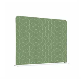 Showdown Displays Showdown Raumteiler Basic - 200-150 Doppel Hexagon - Grün - Silberner Rahmen