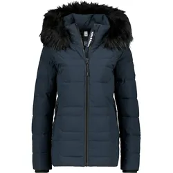 Winterjacke ALIFE & KICKIN "Damen ZophiaAK A", Damen, Gr. XL, blau (marine), 100% Polyester, Jacken, leicht taillierter Passform, Kapuze und Kunstfell sind abnehmbar