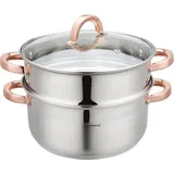 Klausberg Dampfgarer 3-teilig 24 cm KB-7734 Gold/Silber