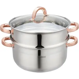 Klausberg Dampfgarer 3-teilig 24 cm KB-7734 Gold/Silber
