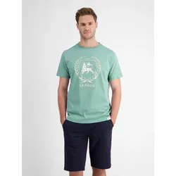 T-Shirt mit Logoprint - Dusty Mint - M