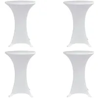 VidaXL Stehtischhussen 4 Stk. Ø 60 cm Weiß Stretch