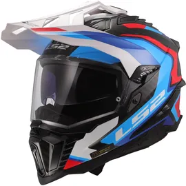 LS2 MX701 Explorer Carbon Frontier II Gloss White Blue XL